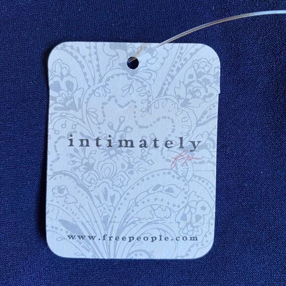 NWT Free People Intimately Scoop Neck Tank Top Size XS/S Crop Navy Blue Summer - Picture 11 of 14